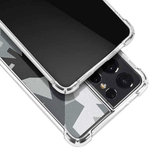 Urban Camouflage Black Galaxy S21 Ultra 5G Clear Case